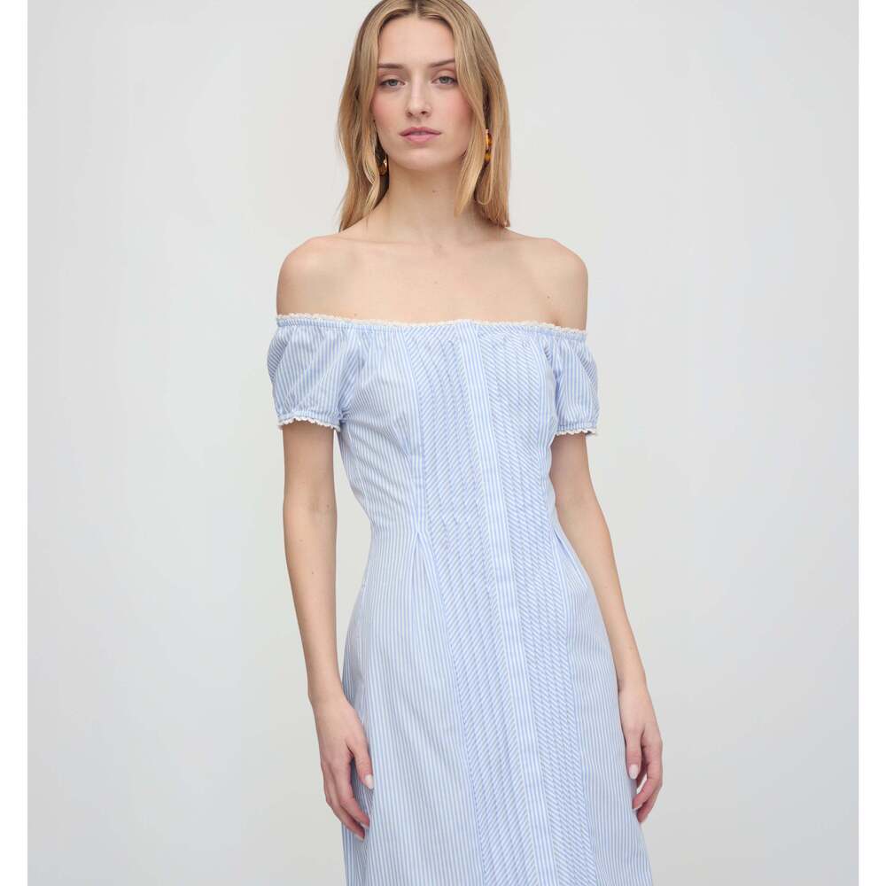 Hill House Home The Madison Dress - Blue/White Stripe Size SBlue/White Stripe /